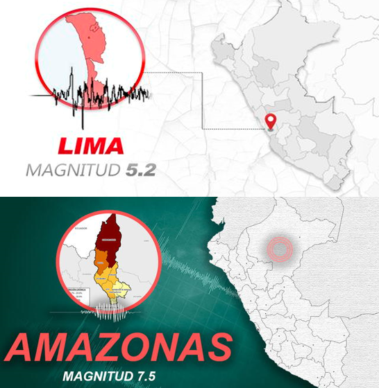  FUERTES SISMOS REMECIERON EN LIMA Y AMAZONAS ESTA MADRUGADA DEL DOMINGO…!!!