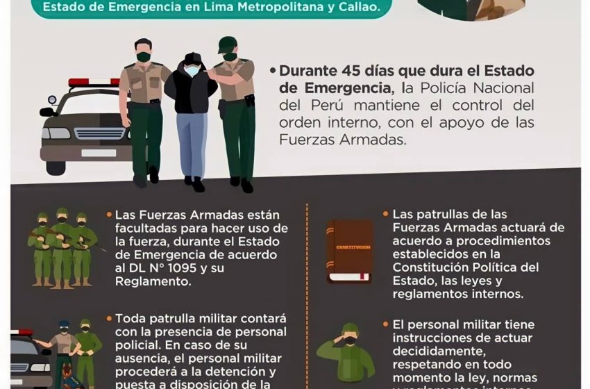  LAS FUERZAS ARMADAS DEL PERÚ APOYARAN A LA POLICÍA NACIONAL, TRAS DECLARARSE ESTADO DE EMERGENCIA LIMA Y CALLAO…!!