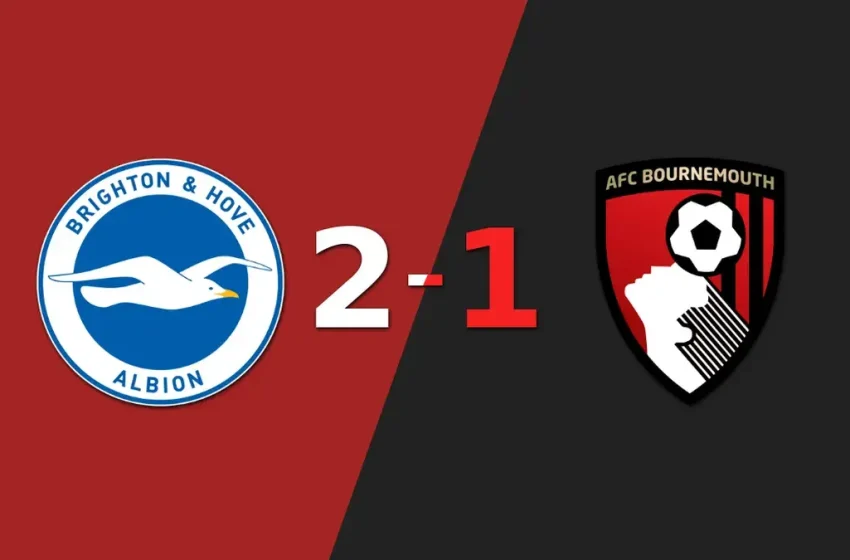  Premier League: Brighton and Hove obtiene una victoria 2-1 contra Bournemouth